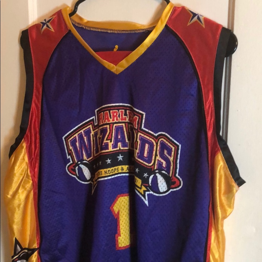 Harlem Wizards #1 Jersey For Men’s Medium Multi Colored